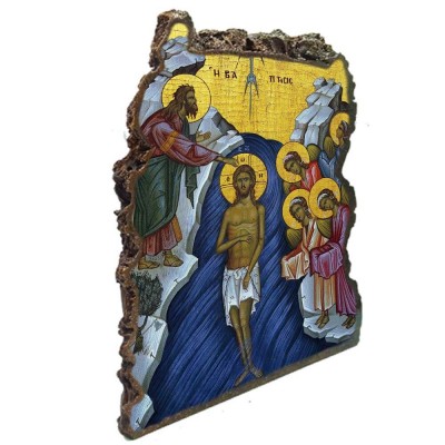 ΒΑΠΤΙΣΗ ΧΡΙΣΤΟΥ -Εικόνα Βράχος (Μεγάλη 20cm)