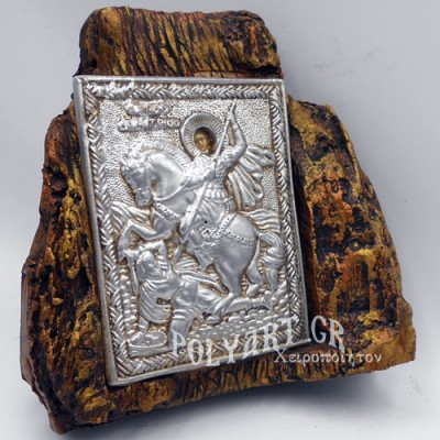 ΑΓΙΟΣ ΔΗΜΗΤΡΙΟΣ – Εικόνα σε Πέτρα (Μεσαία 13cm)