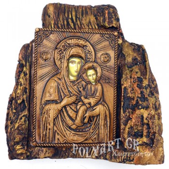 ΠΑΝΑΓΙΑ ΑΞΙΟΝ ΕΣΤΙ – Εικόνα σε Πέτρα (Μεσαία 13cm)