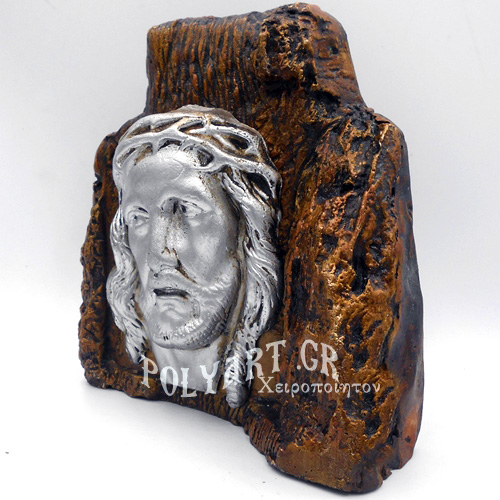 ΙΗΣΟΥΣ ΧΡΙΣΤΟΣ – Εικόνα σε Πέτρα (Μεσαία 13cm)