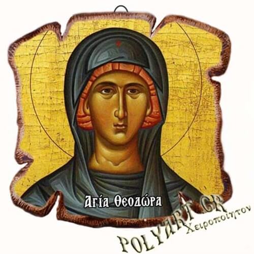 ΑΓΙΑ ΘΕΟΔΩΡΑ - Εικόνα Πλακίδιο Βάσης & Τοίχου 14cm