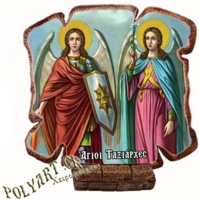 ΑΓΙΟΙ ΤΑΞΙΑΡΧΕΣ - Εικόνα Πλακίδιο Βάσης & Τοίχου 14cm