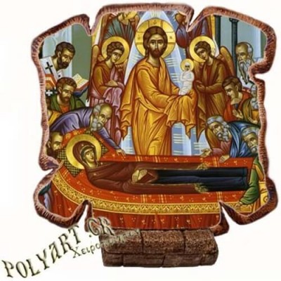 ΚΟΙΜΗΣΗ ΘΕΟΤΟΚΟΥ - Εικόνα Πλακίδιο Βάσης & Τοίχου 14cm