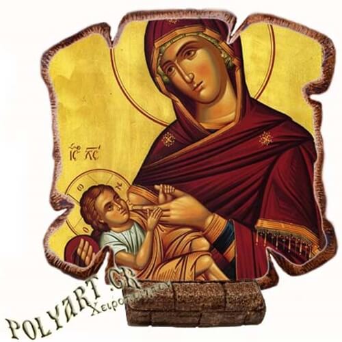 ΠΑΝΑΓΙΑ ΓΑΛΑΚΤΟΤΡΟΦΟΥΣΑ - Εικόνα Πλακίδιο Βάσης & Τοίχου 14cm