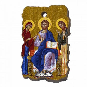 ΔΕΗΣΗ - Μπομπονιέρα Μαγνητάκι Κεραμικό Ορθογώνιο Πλακίδιο Εικονίτσα 8,5cm