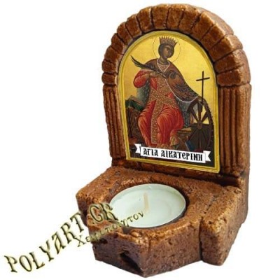 ΑΓΙΑ ΑΙΚΑΤΕΡΙΝΗ – Κηροπήγιο Μινιατούρα  