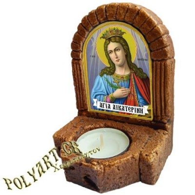 ΑΓΙΑ ΑΙΚΑΤΕΡΙΝΗ – Κηροπήγιο Μινιατούρα  