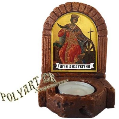 ΑΓΙΑ ΑΙΚΑΤΕΡΙΝΗ – Κηροπήγιο Μινιατούρα  