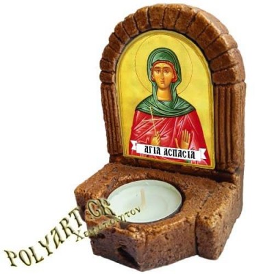ΑΓΙΑ ΑΣΠΑΣΙΑ – Κηροπήγιο Μινιατούρα  