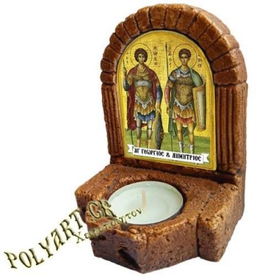 ΑΓΙΟΙ  ΓΕΩΡΓΙΟΣ & ΔΗΜΗΤΡΙΟΣ – Κηροπήγιο Μινιατούρα  