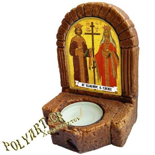 ΑΓΙΟΙ  ΚΩΝΣΤΑΝΤΙΝΟΣ & ΕΛΕΝΗ – Κηροπήγιο Μινιατούρα  