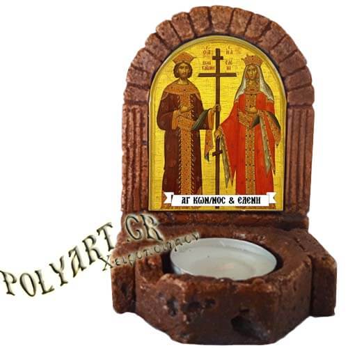 ΑΓΙΟΙ  ΚΩΝΣΤΑΝΤΙΝΟΣ & ΕΛΕΝΗ – Κηροπήγιο Μινιατούρα  