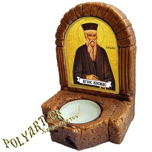 ΑΓΙΟΣ ΚΟΣΜΑΣ ΑΙΤΩΛΟΣ  – Κηροπήγιο Μινιατούρα  