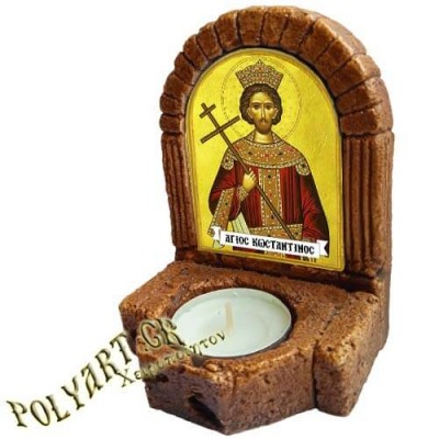 ΑΓΙΟΣ ΚΩΝΣΤΑΝΤΙΝΟΣ  – Κηροπήγιο Μινιατούρα  