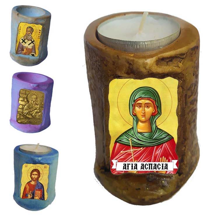 ΑΓΙΑ ΑΣΠΑΣΙΑ - Εικόνα σε Κεράκι Ρεσώ 