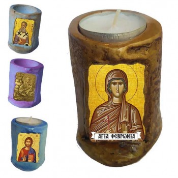 ΑΓΙΑ ΦΕΒΡΩΝΙΑ - Εικόνα σε Κεράκι Ρεσώ 