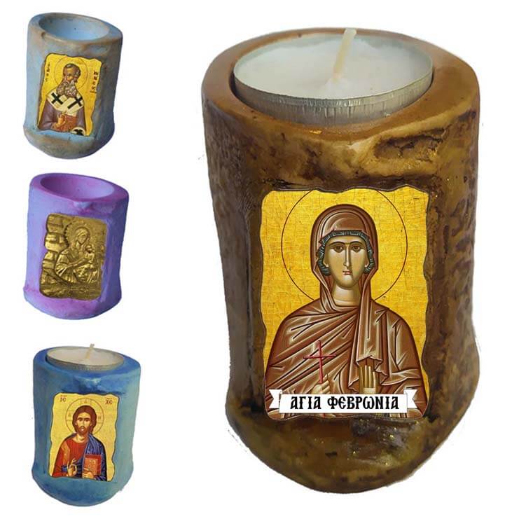 ΑΓΙΑ ΦΕΒΡΩΝΙΑ - Εικόνα σε Κεράκι Ρεσώ 