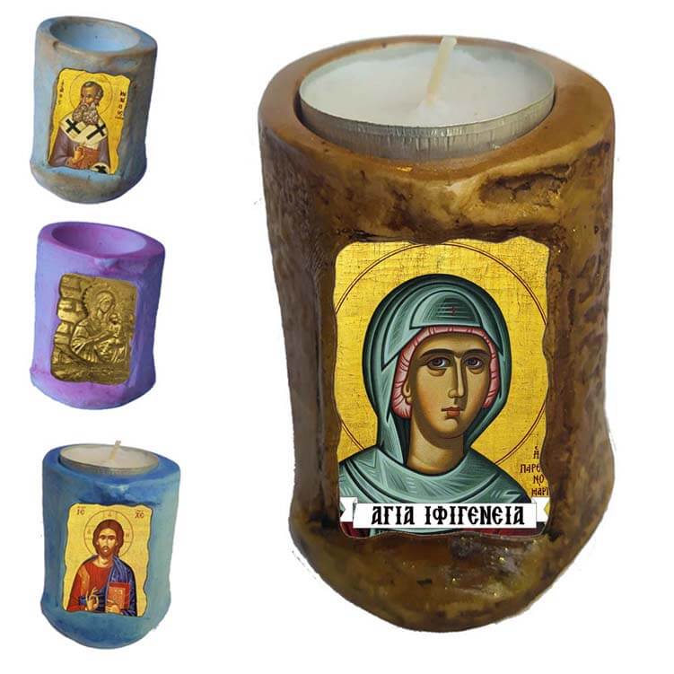 ΑΓΙΑ ΙΦΙΓΕΝΕΙΑ - Εικόνα σε Κεράκι Ρεσώ 