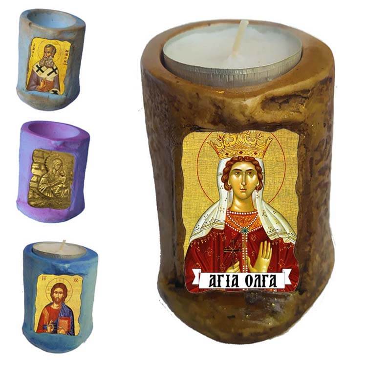ΑΓΙΑ ΟΛΓΑ - Εικόνα σε Κεράκι Ρεσώ 