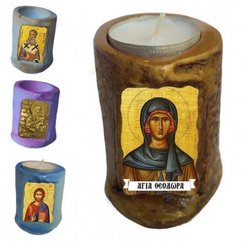 ΑΓΙΑ ΘΕΟΔΩΡΑ - Εικόνα σε Κεράκι Ρεσώ 