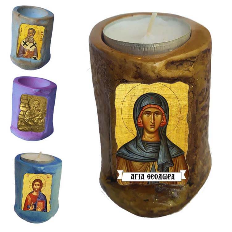 ΑΓΙΑ ΘΕΟΔΩΡΑ - Εικόνα σε Κεράκι Ρεσώ 