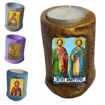 ΑΓΙΟΙ ΑΝΑΡΓΥΡΟΙ - Εικόνα σε Κεράκι Ρεσώ 