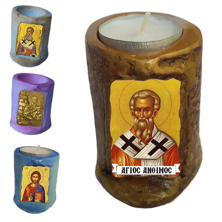 ΑΓΙΟΣ ΑΝΘΙΜΟΣ - Εικόνα σε Κεράκι Ρεσώ 