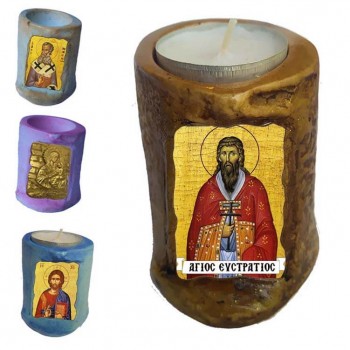 ΑΓΙΟΣ ΕΥΣΤΡΑΤΙΟΣ - Εικόνα σε Κεράκι Ρεσώ 
