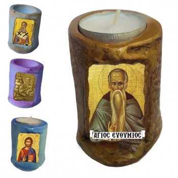 ΑΓΙΟΣ ΕΥΘΥΜΙΟΣ - Εικόνα σε Κεράκι Ρεσώ 