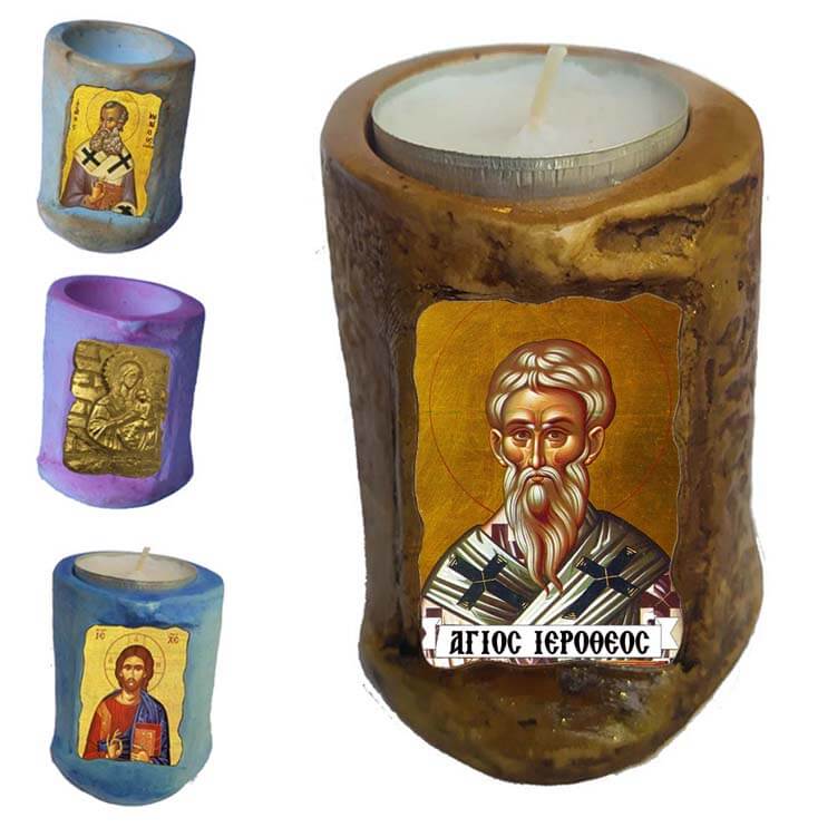 ΑΓΙΟΣ ΙΕΡΟΘΕΟΣ - Εικόνα σε Κεράκι Ρεσώ 