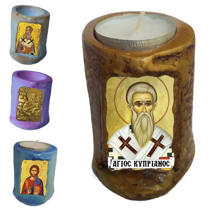 ΑΓΙΟΣ ΚΥΠΡΙΑΝΟΣ - Εικόνα σε Κεράκι Ρεσώ 