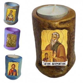 ΑΓΙΟΣ ΛΑΥΡΕΝΤΙΟΣ - Εικόνα σε Κεράκι Ρεσώ 