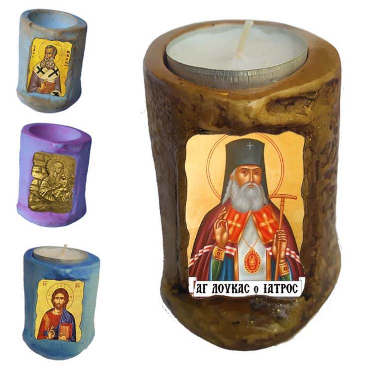 ΑΓΙΟΣ ΛΟΥΚΑΣ Ο ΙΑΤΡΟΣ - Εικόνα σε Κεράκι Ρεσώ 