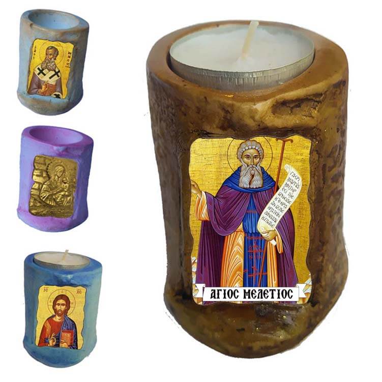 ΑΓΙΟΣ ΜΕΛΕΤΙΟΣ - Εικόνα σε Κεράκι Ρεσώ 