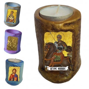 ΑΓΙΟΣ ΜΗΝΑΣ - Εικόνα σε Κεράκι Ρεσώ 