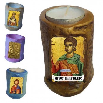 ΑΓΙΟΣ ΜΙΛΤΙΑΔΗΣ - Εικόνα σε Κεράκι Ρεσώ 