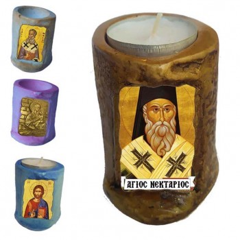 ΑΓΙΟΣ ΝΕΚΤΑΡΙΟΣ - Εικόνα σε Κεράκι Ρεσώ 
