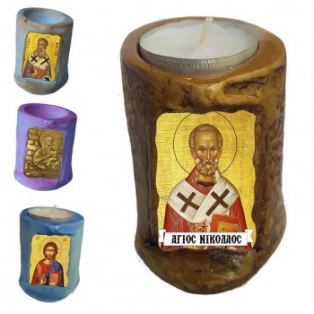 ΑΓΙΟΣ ΝΙΚΟΛΑΟΣ - Εικόνα σε Κεράκι Ρεσώ 