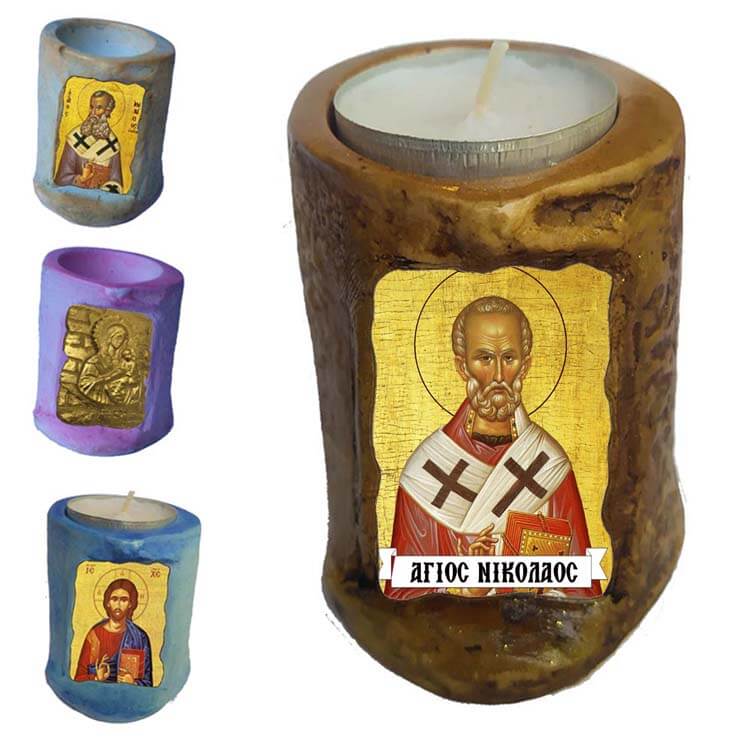 ΑΓΙΟΣ ΝΙΚΟΛΑΟΣ - Εικόνα σε Κεράκι Ρεσώ 