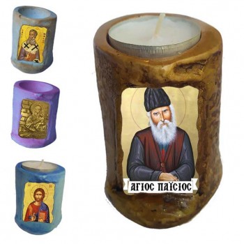 ΑΓΙΟΣ ΠΑΪΣΙΟΣ - Εικόνα σε Κεράκι Ρεσώ 