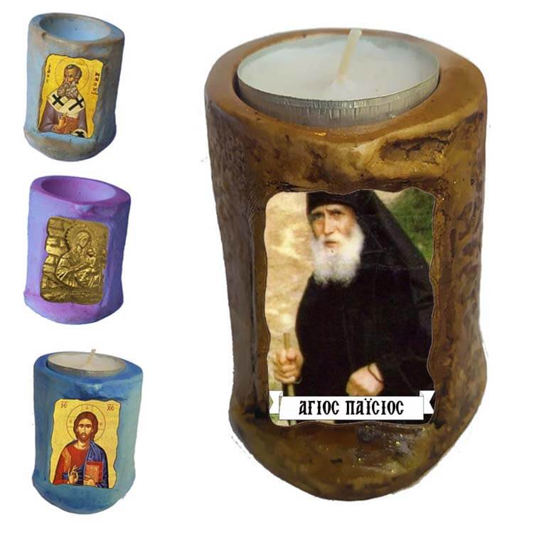 ΑΓΙΟΣ ΠΑΪΣΙΟΣ - Εικόνα σε Κεράκι Ρεσώ 