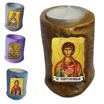 ΑΓΙΟΣ ΠΑΝΤΕΛΕΗΜΩΝ - Εικόνα σε Κεράκι Ρεσώ 