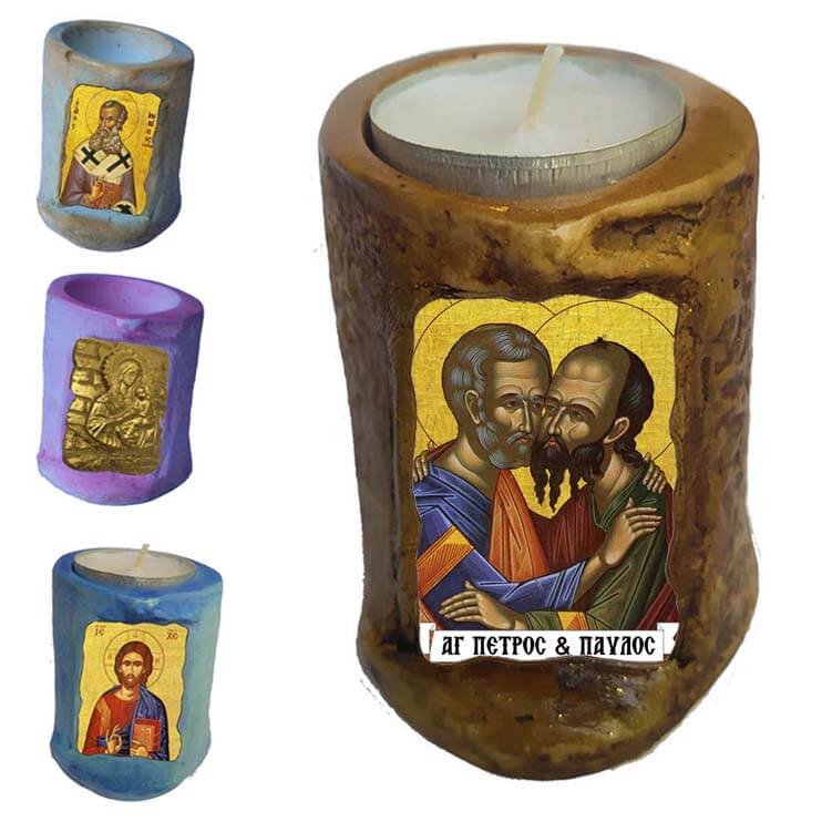 ΑΓΙΟΙ ΠΕΤΡΟΣ & ΠΑΥΛΟΣ - Εικόνα σε Κεράκι Ρεσώ 