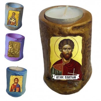 ΑΓΙΟΣ ΠΛΑΤΩΝ- Εικόνα σε Κεράκι Ρεσώ 