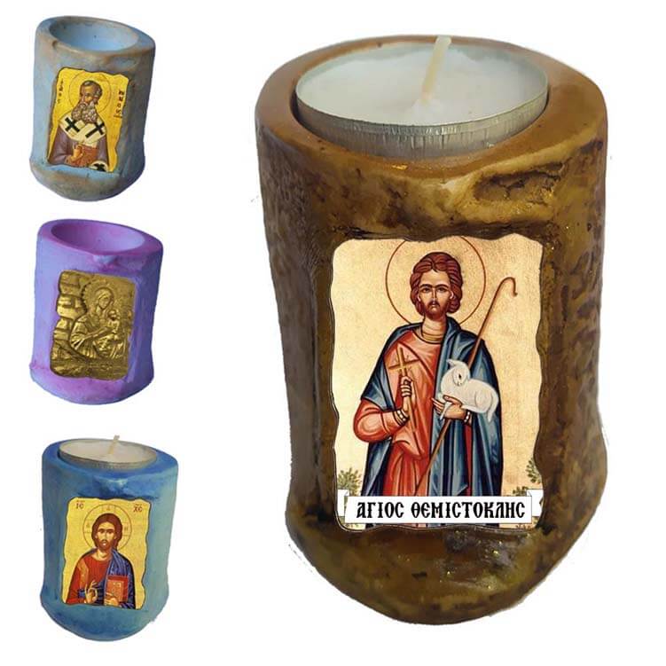 ΑΓΙΟΣ ΘΕΜΙΣΤΟΚΛΗΣ - Εικόνα σε Κεράκι Ρεσώ 