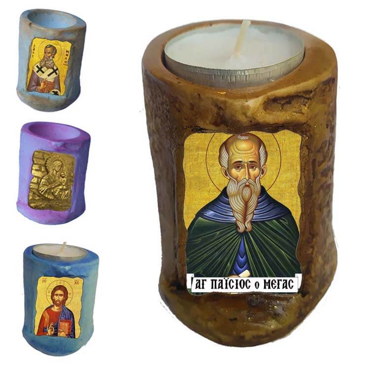 ΟΣΙΟΣ ΠΑΪΣΙΟΣ Ο ΜΕΓΑΣ - Εικόνα σε Κεράκι Ρεσώ 