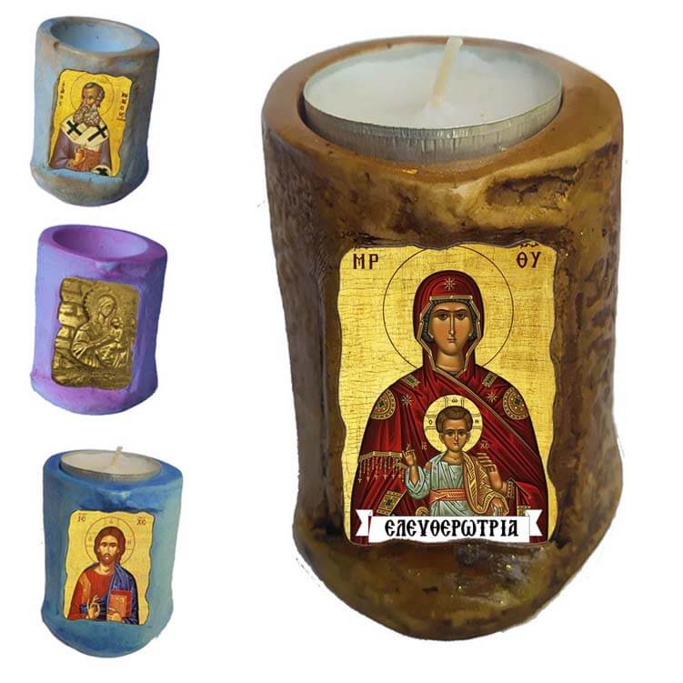 ΠΑΝΑΓΙΑ ΕΛΕΥΘΕΡΩΤΡΙΑ - Εικόνα σε Κεράκι Ρεσώ 