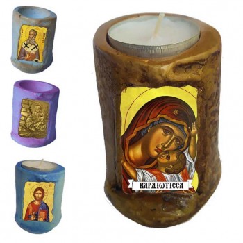 ΠΑΝΑΓΙΑ ΚΑΡΔΙΩΤΙΣΣΑ - Εικόνα σε Κεράκι Ρεσώ 