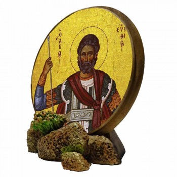 ΑΓΙΟΣ ΕΥΣΤΑΘΙΟΣ - Στρογγυλή Εικόνα Βάσης & Τοίχου 