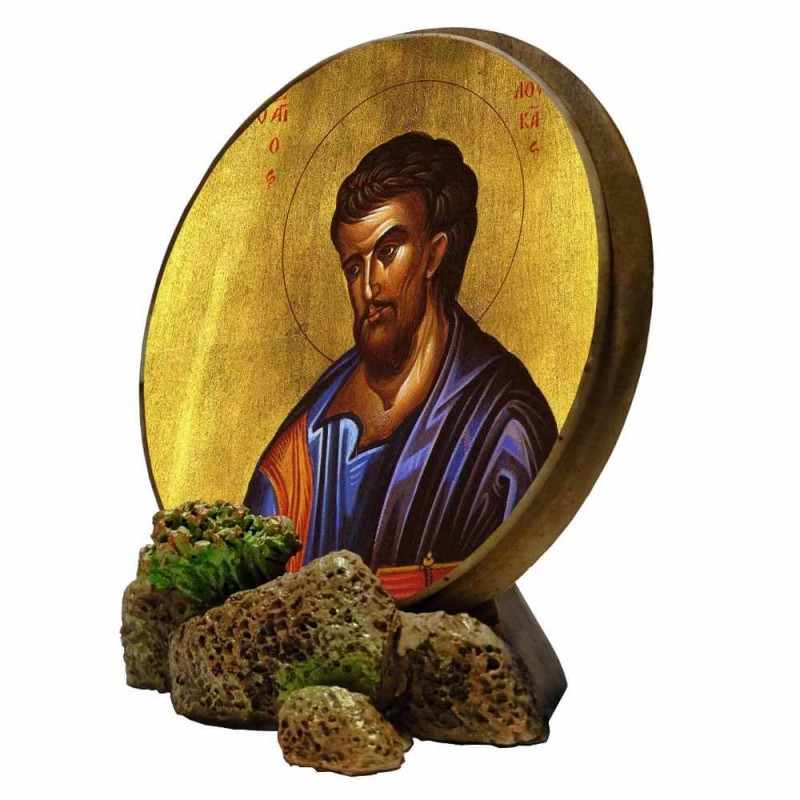 ΑΓΙΟΣ ΛΟΥΚΑΣ - Στρογγυλή Εικόνα Βάσης & Τοίχου 